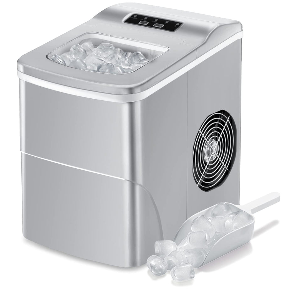 AGLUCKY Countertop Ice Maker Machine, Portable Ice Makers Countertop, Make  26 lbs ice in 24 hrs