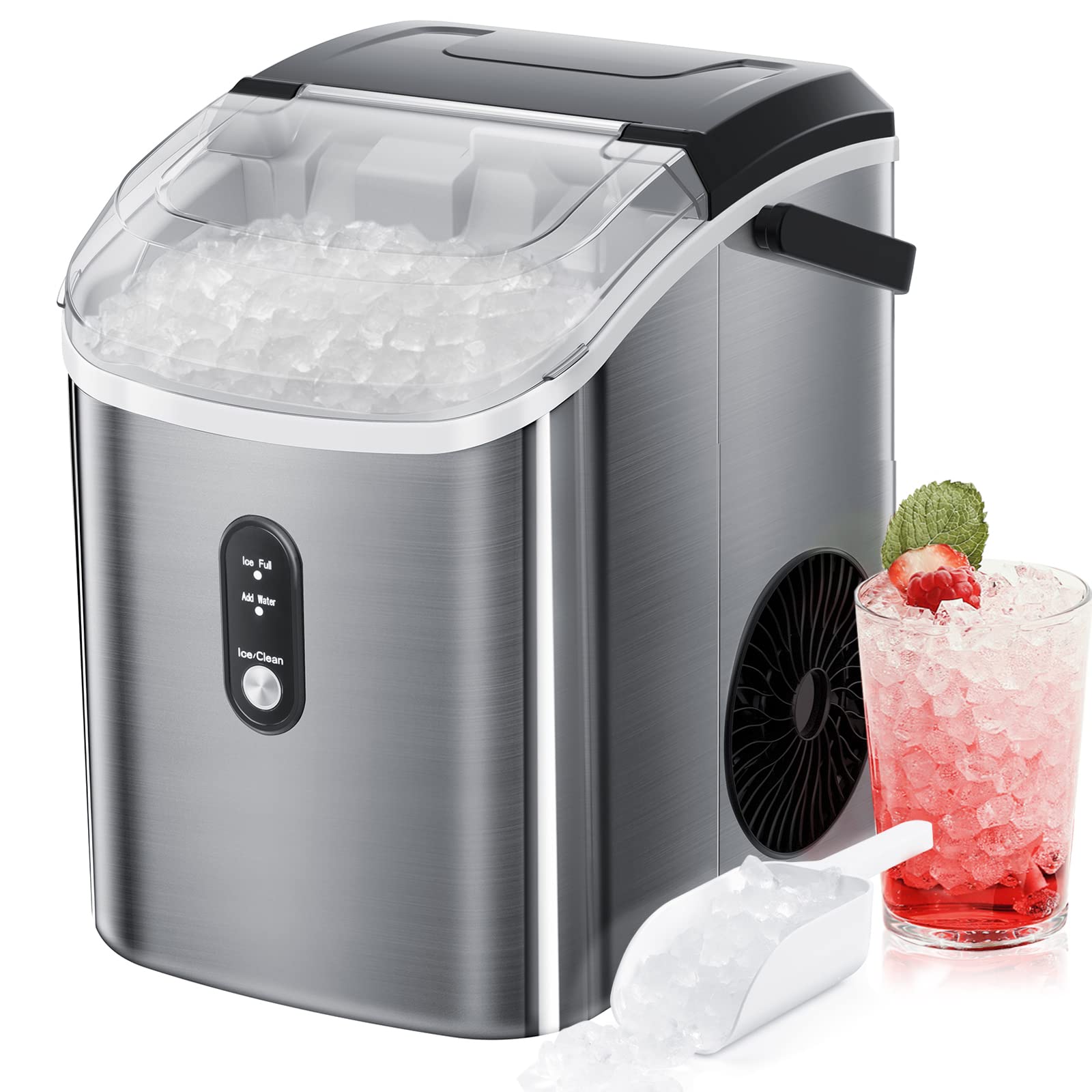 R.W.FLAME 44 lb. lb. Daily Production Nugget Countertop Ice Maker with Self-Cleaning Function Finish: Green Z5820BN-GREEN-SZ