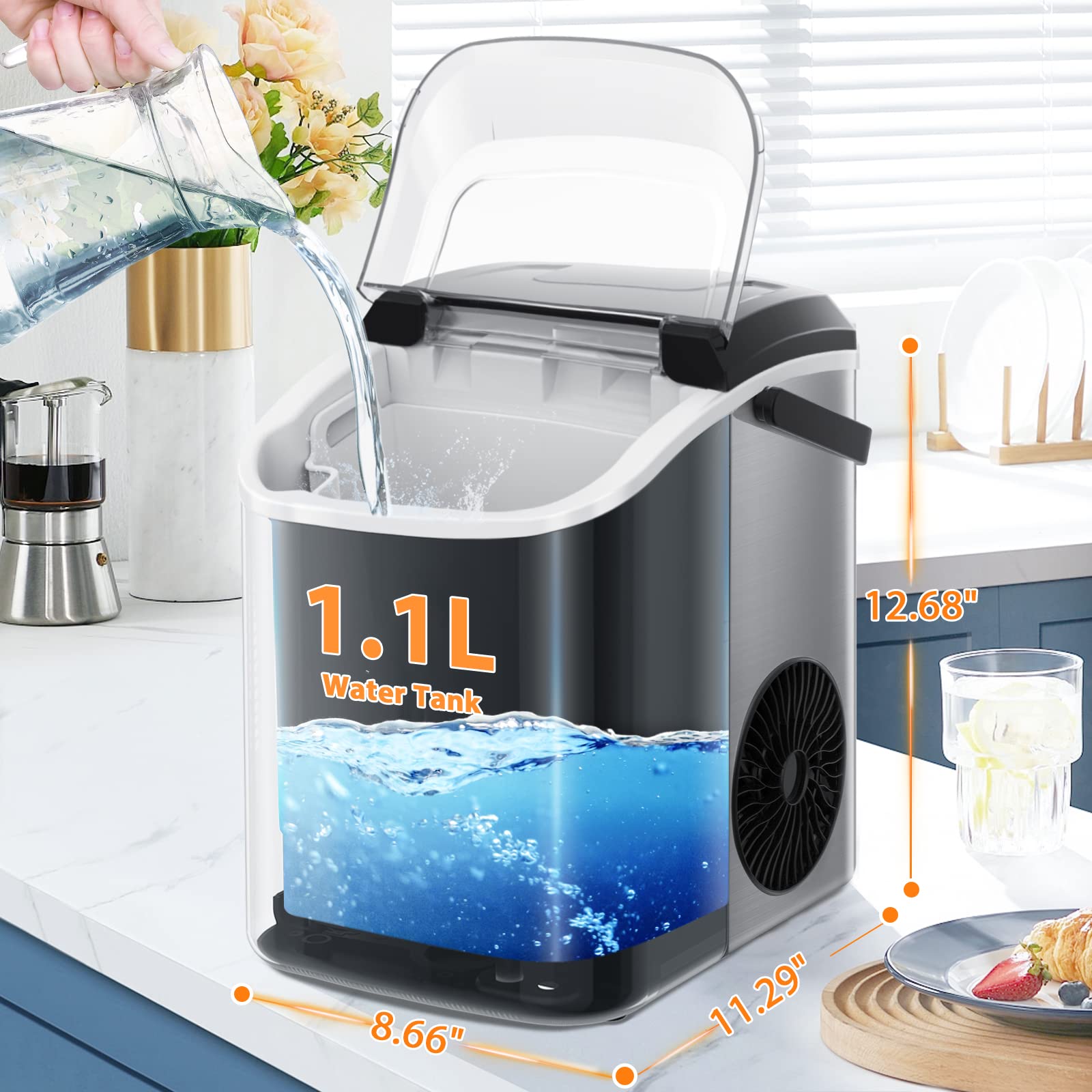 Ice Makers Countertop, FREE VILLAGE Portable Ice Maker Counter
