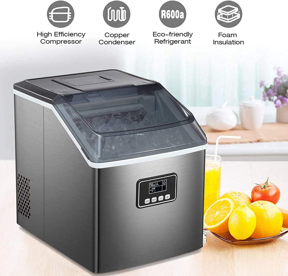 R.W.flame Nugget Ice Maker Countertop, Portable Ice Maker Machine