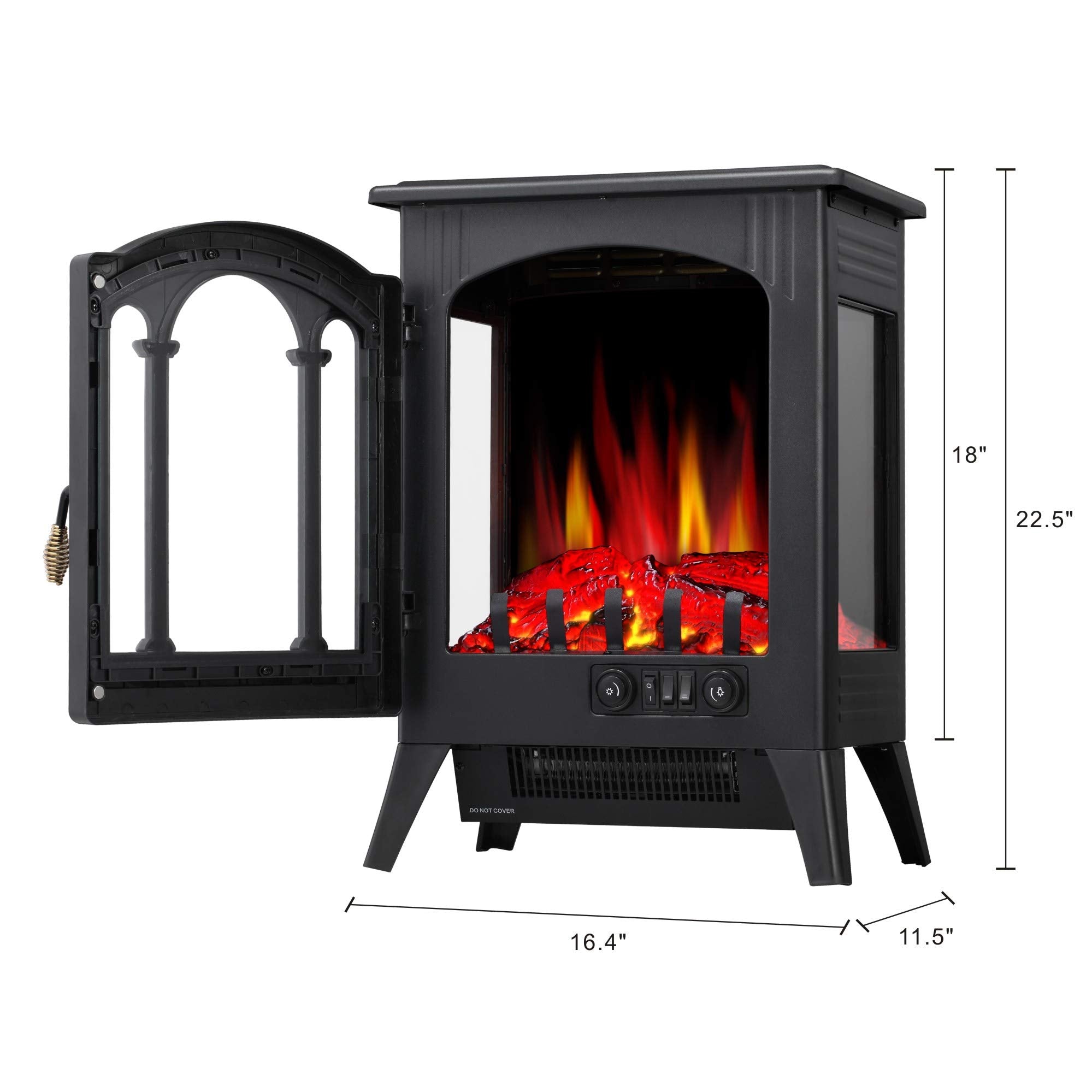 R.W.FLAME 3D Free standing Out Door Fireplace Stove