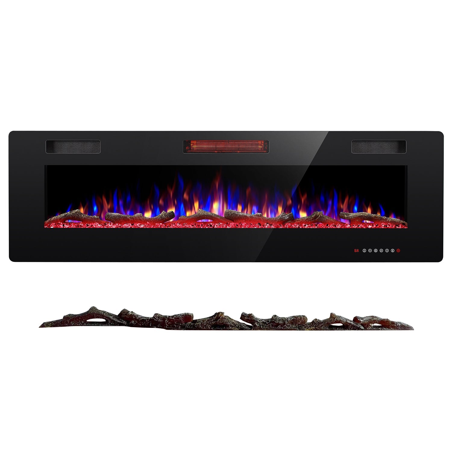 R.W.FLAME Wall Mounted Electric Fireplace,750-1500W