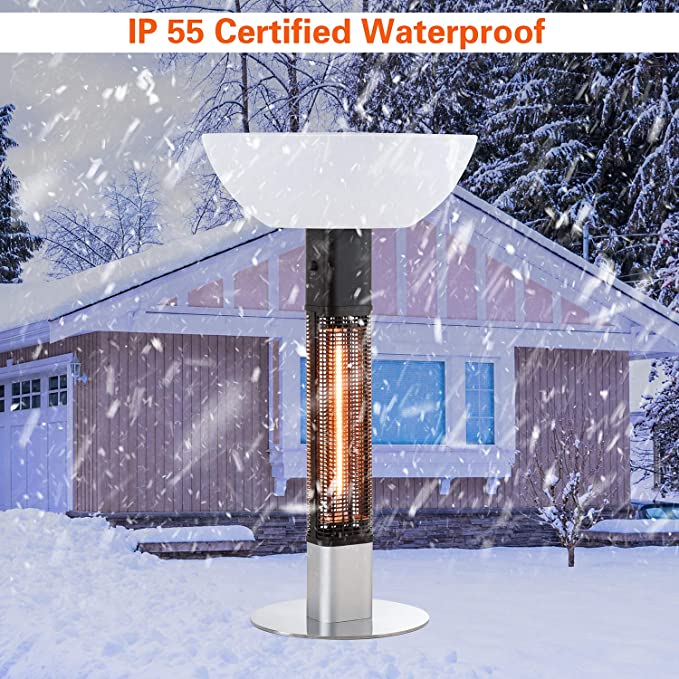 R.W.FLAME 1500W Electric Patio Heater|Waterproof Outdoor/Indoor