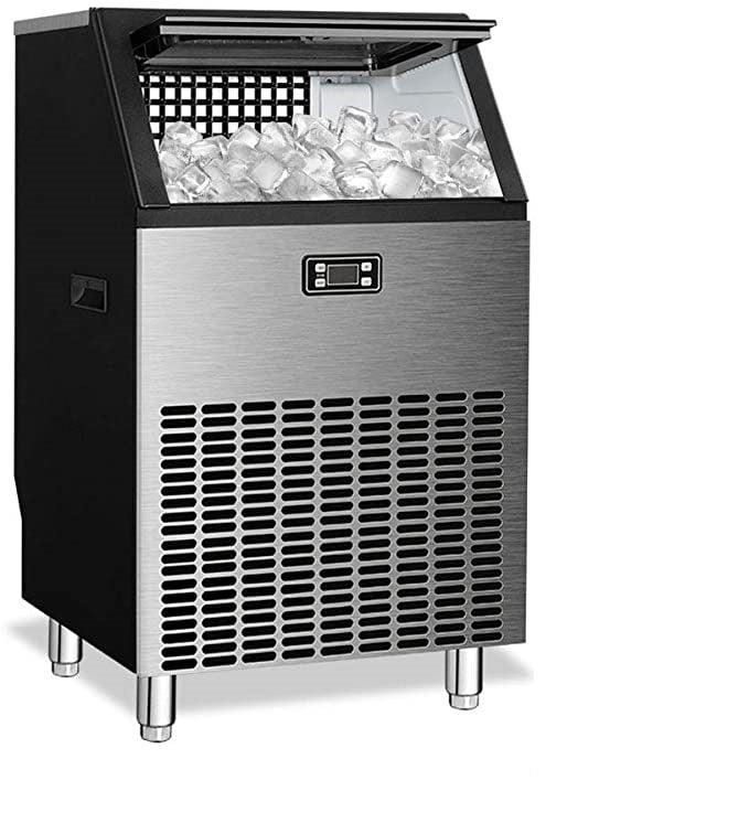 R.W.FLAME Commercial Ice Maker Machine,200 lbs /24 hrs with 48 Pounds  Storage Capacity